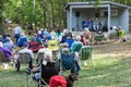 People Enjoying Music on the Mountain